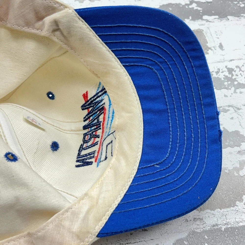Vintage‎ Mark Martin Snapback Hat Cap Nascar Racing Tee 90s Y2K Blue White USA